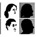 Black and white cartoon faces