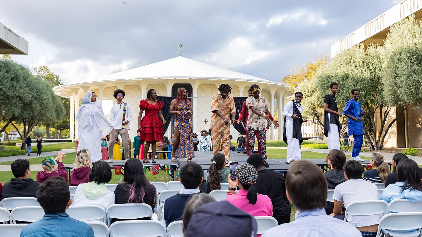 Students from the Black Student Union (BSU) represent countries across Africa in the fashion and talent show.