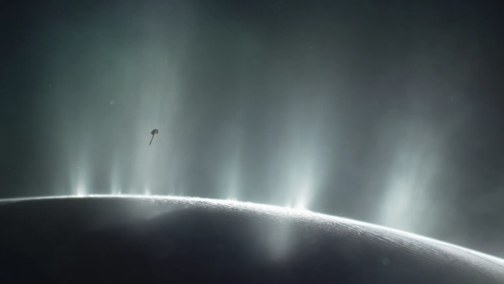 Black and white image of white mist from a dark surface